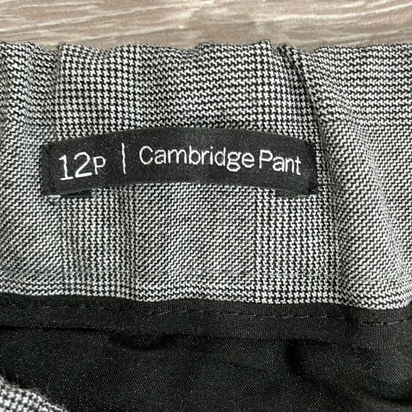 NWOT Talbots Cambridge Pant Elastic Pull On Waist Glen Plaid Straight 12P - Picture 11 of 15